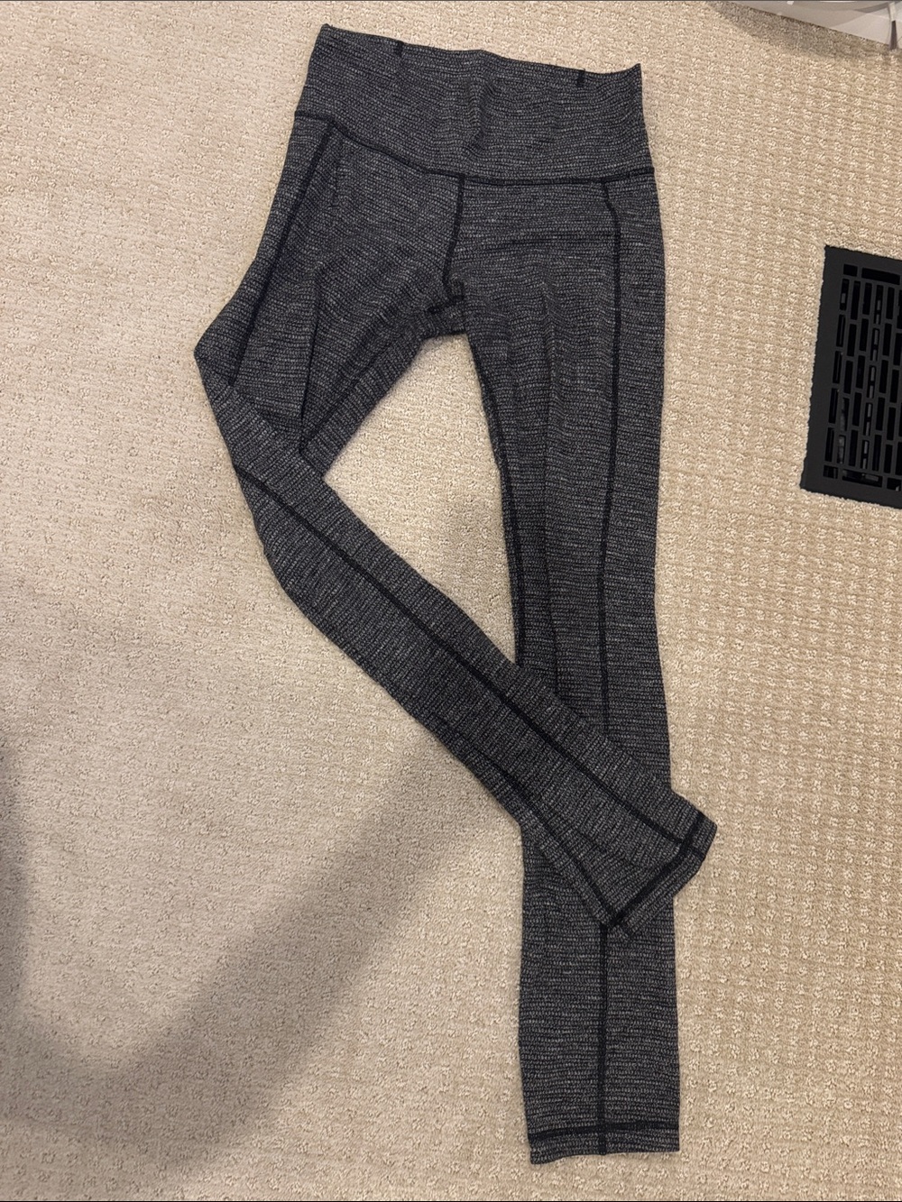 lululemon athletica Heathered Dark Gray High-Waist Leggings